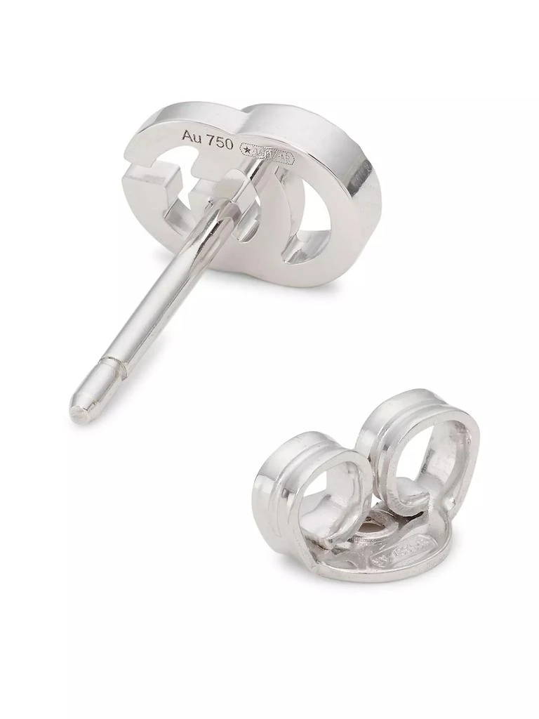 商品Gucci|GG Running 18K White Gold Stud Earrings,价格¥5911,第3张图片详细描述