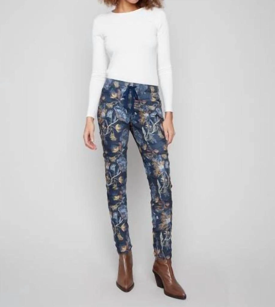 商品CHARLIE B|Charlie B - Printed Crinkle Suede Pull-on Jogger Pants,价格¥598,第1张图片