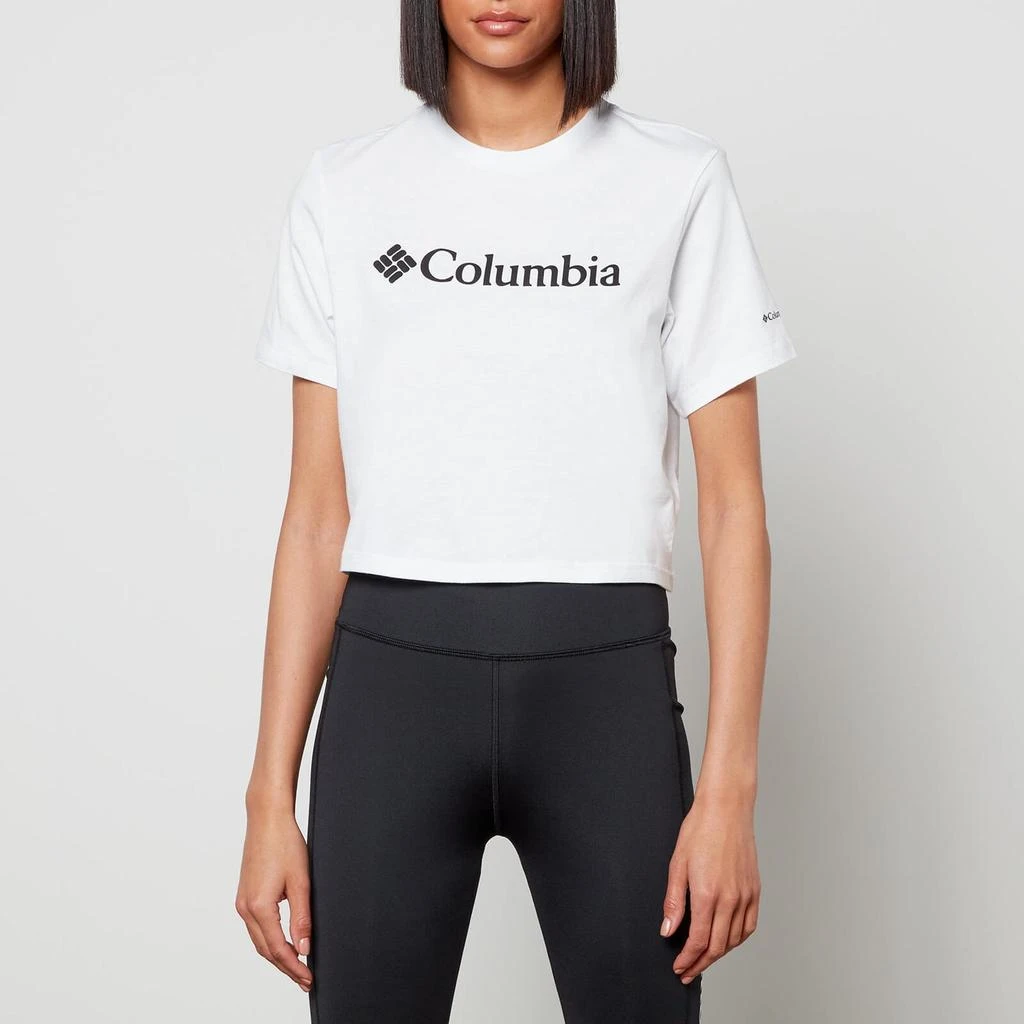 商品Columbia|Columbia Women's North Cascades Cropped T-Shirt - White,价格¥108,第1张图片