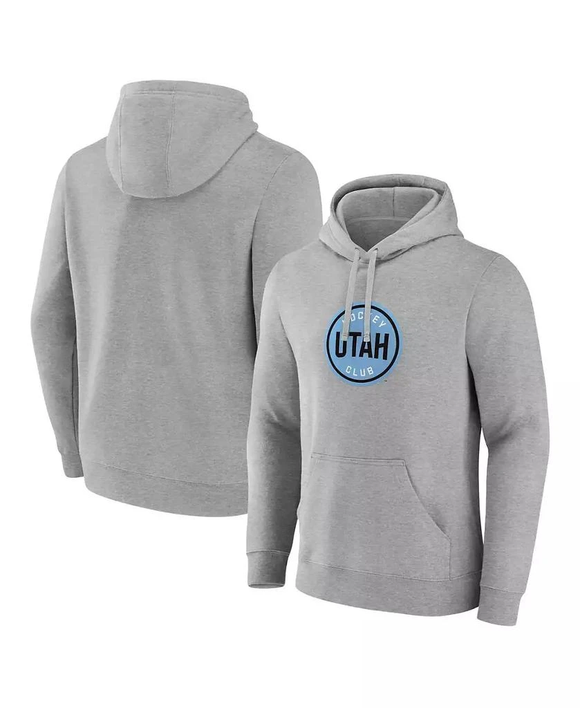 商品Fanatics|Men's Steel Heather Utah Hockey Club Draft Logo Pullover Hoodie,价格¥388,第1张图片