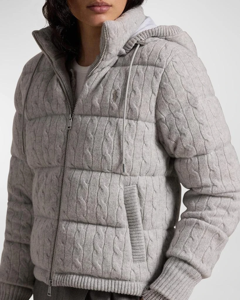 商品Ralph Lauren|Cable-Knit Hooded Down Coat,价格¥5389,第3张图片详细描述