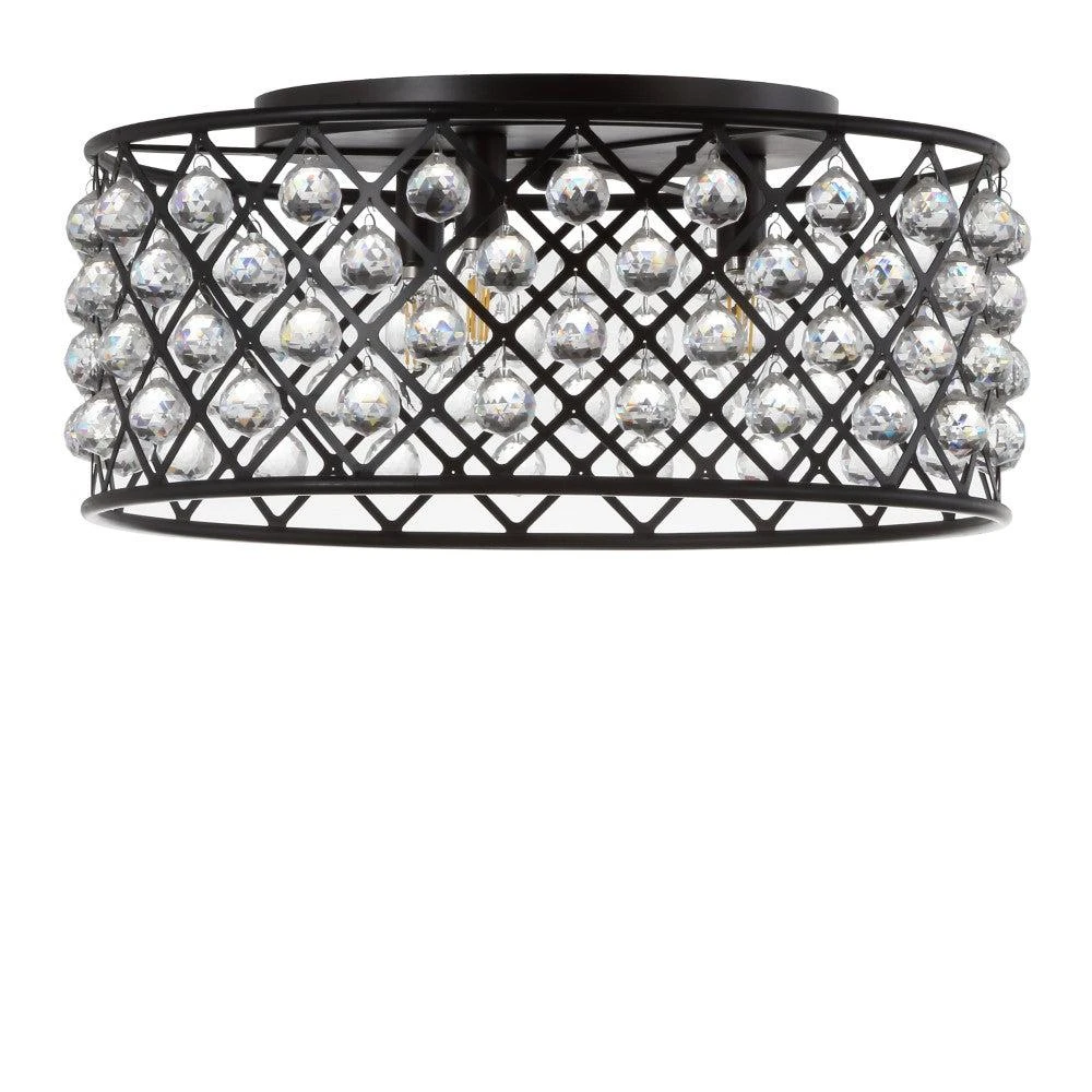 Gabrielle 19" Metal/Crystal LED Flush Mount Ceiling Light 商品