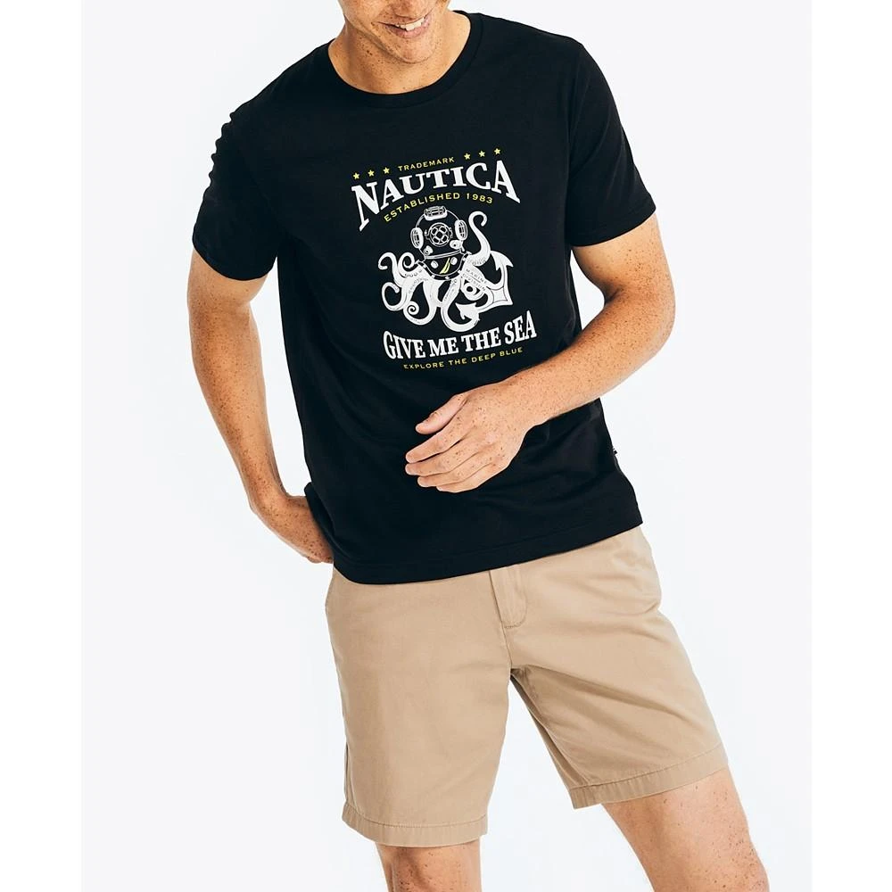 商品Nautica|Men's Sustainably Crafted Give Me The Sea Graphic T-Shirt,价格¥98,第1张图片