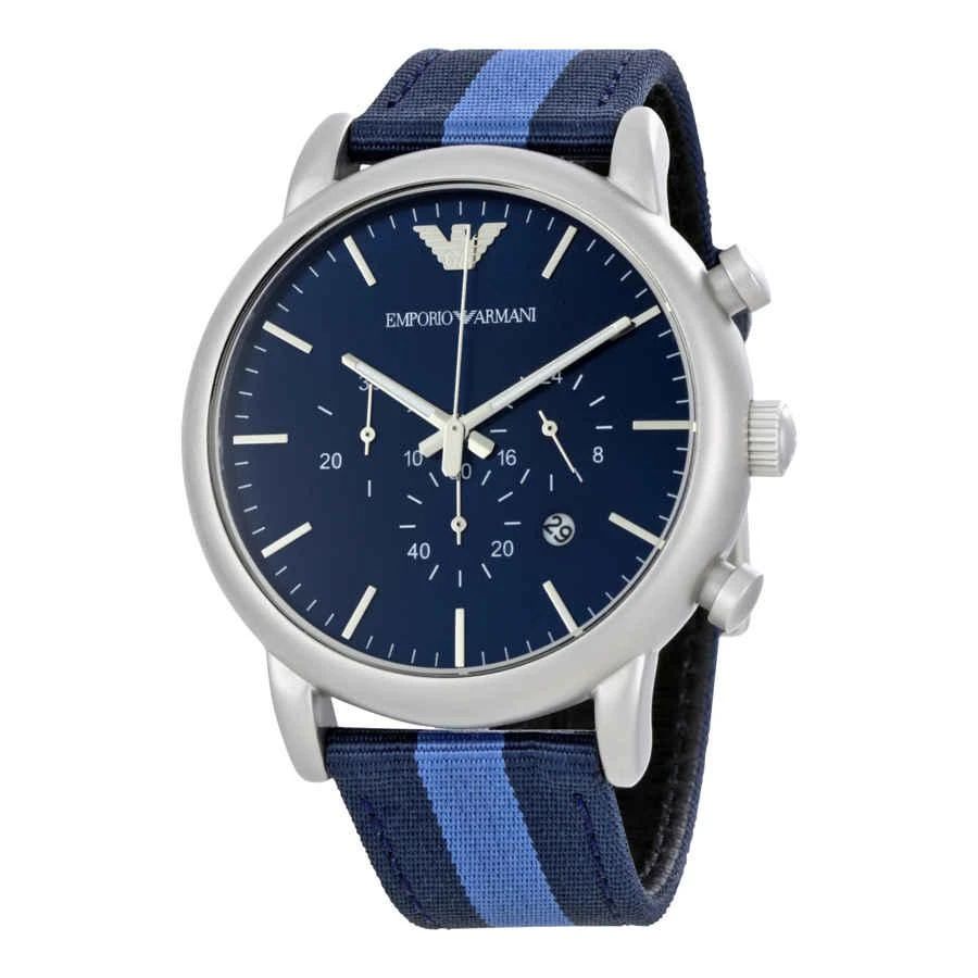 商品Emporio Armani|Luigi Navy Blue Dial Men's Chronograph Watch AR1949,价格¥592,第1张图片