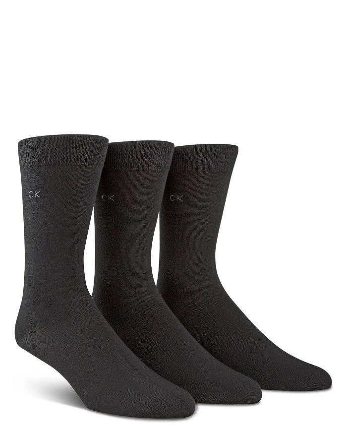 商品Calvin Klein|Combed Flat Knit Sock, Pack of 3,价格¥165,第1张图片详细描述