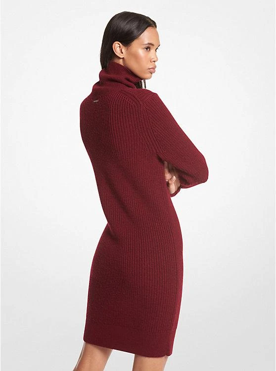 商品Michael Kors|Ribbed Wool and Cashmere Blend Turtleneck Sweater Dress,价格¥581,第2张图片详细描述