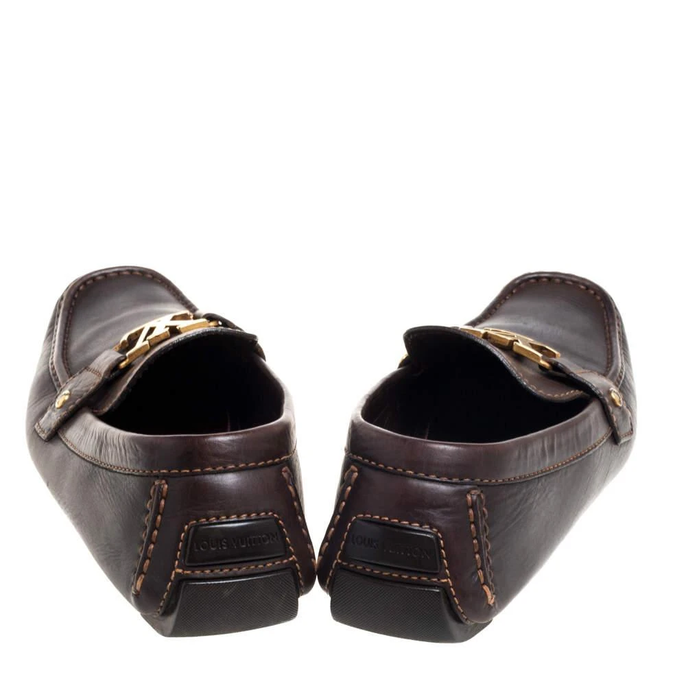 商品[二手商品] Louis Vuitton|Louis Vuitton Brown Leather Monte Carlo Loafers Size 44,价格¥3437,第5张图片详细描述