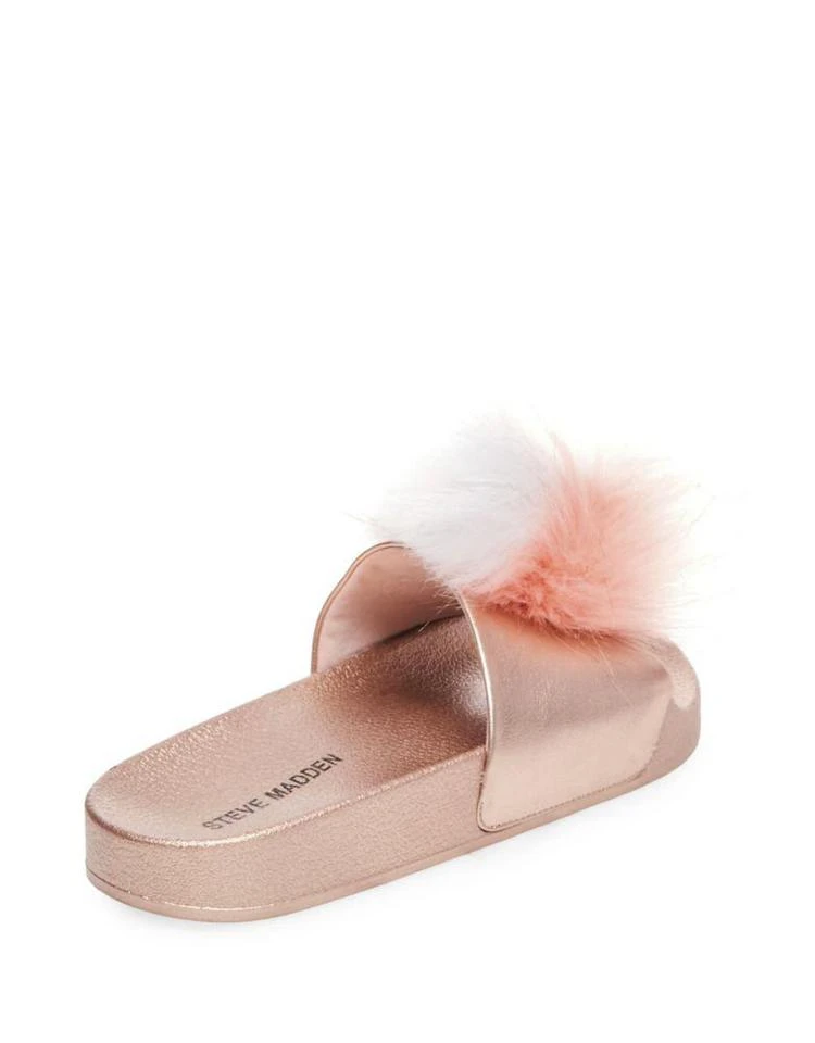 商品Steve Madden|Spiral Faux Fur Slides,价格¥221,第3张图片详细描述