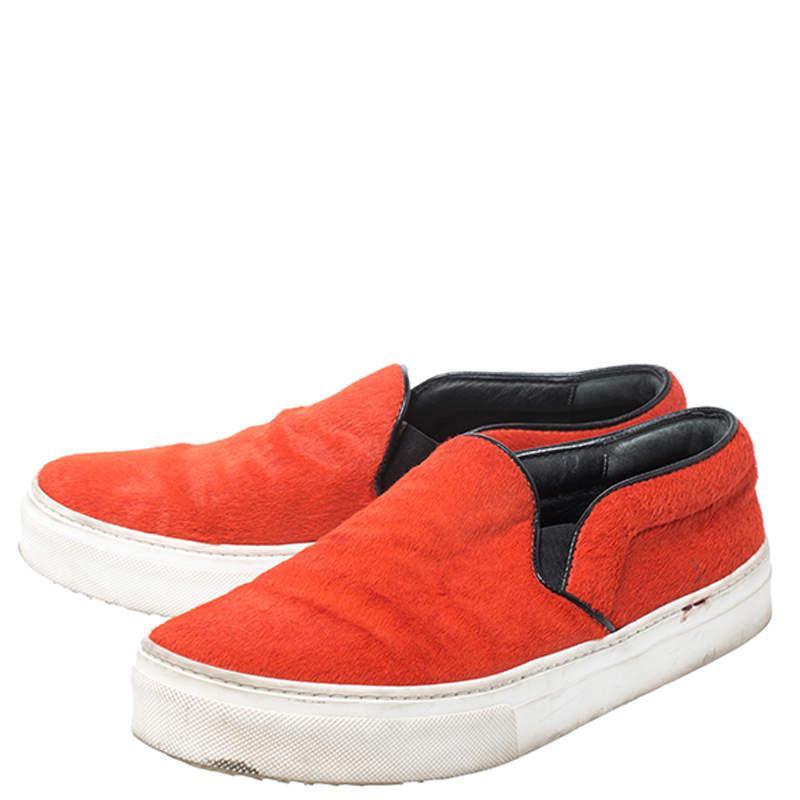 商品[二手商品] Celine|Celine Orange Calfhair Slip On Sneakers Size 38,价格¥1304,第6张图片详细描述