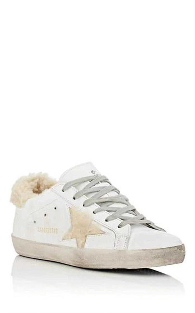 商品Golden Goose|Women's Superstar Shearling-Lined Leather Sneakers,价格¥4355,第2张图片详细描述