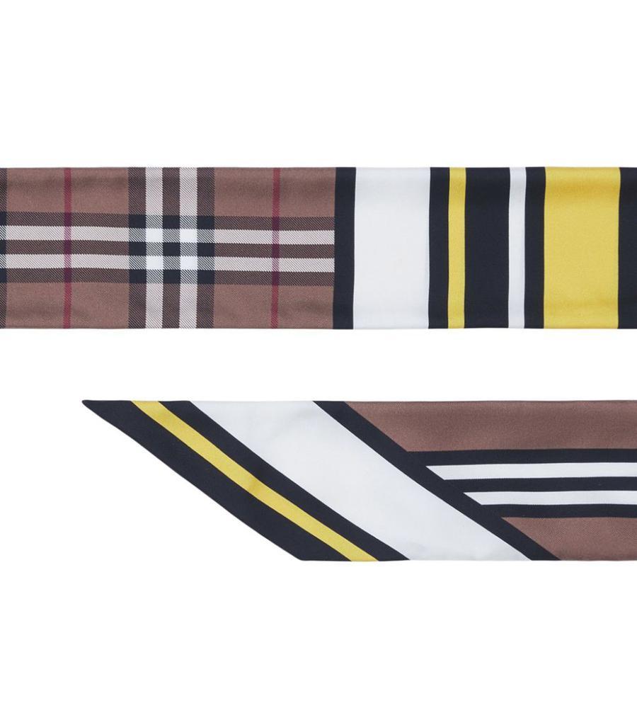 商品Burberry|Silk Montage Print Skinny Scarf,价格¥1500,第6张图片详细描述