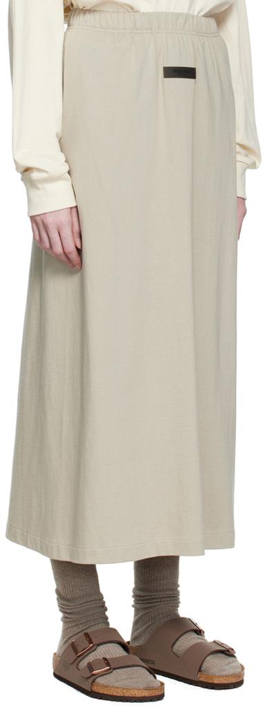 Gray Cotton Midi Skirt商品第2张图片规格展示