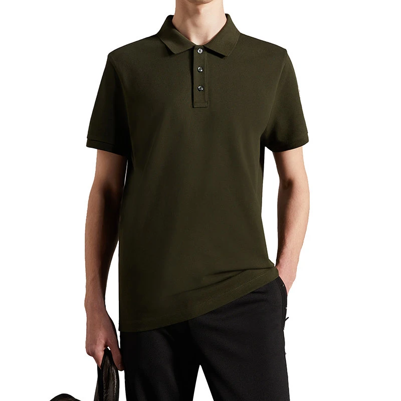 商品Moncler|【预售3-7天】Moncler/蒙克莱 22年秋冬新款 男士军绿色纯棉短袖polo衫H20918A705108455695N,价格¥2118,第4张图片详细描述