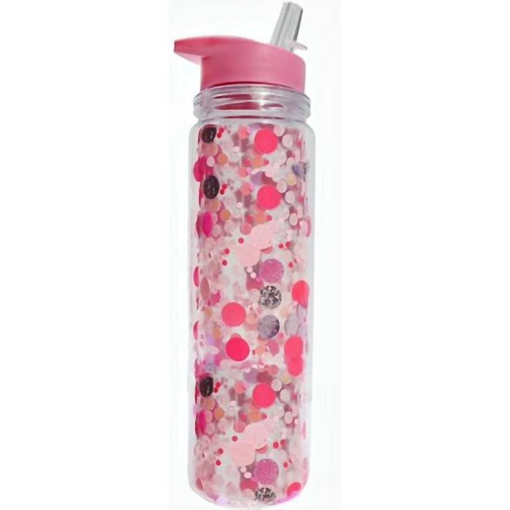 商品Packed Party|Confetti Water Bottle With Straw In Pink,价格¥223,第1张图片