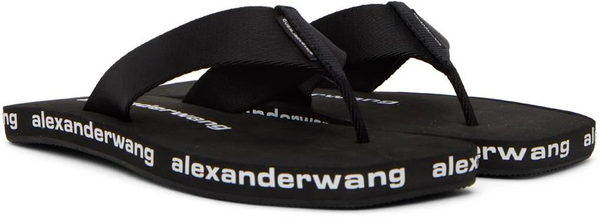 商品Alexander Wang|Black AW Flip Flop Sandals,价格¥933,第4张图片详细描述