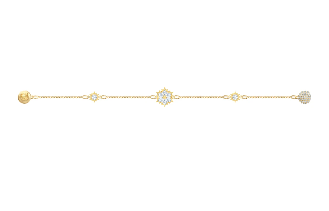 商品[国内直发] Swarovski|施华洛世奇 金色雪花磁扣手链 女款,价格¥803,第4张图片详细描述