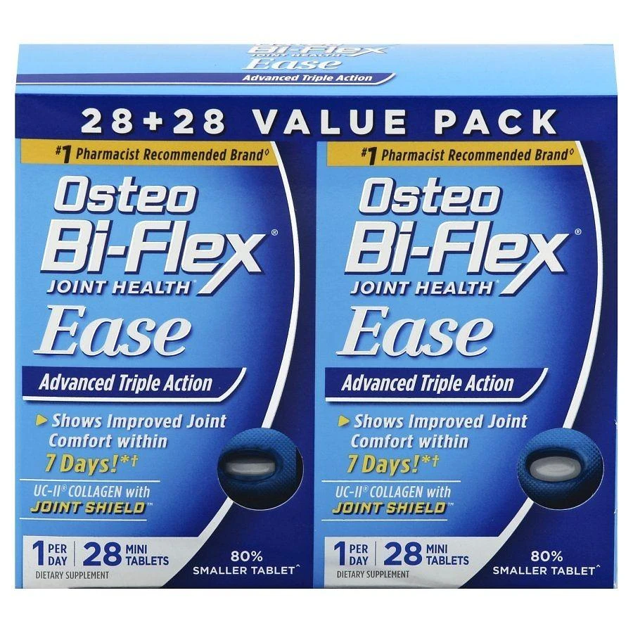 商品Osteo Bi-Flex|Ease加强版迷你骨胶原 28粒*2,价格¥456,第1张图片