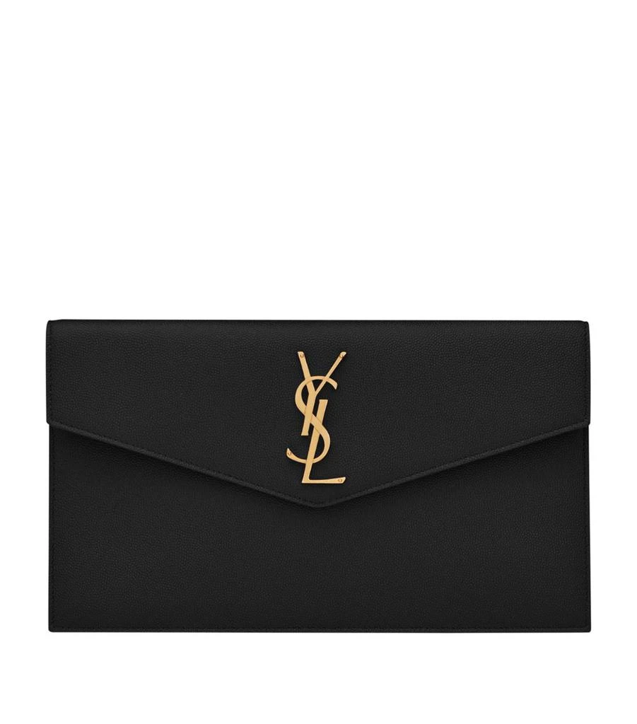 商品Yves Saint Laurent|Leather Uptown Clutch Bag,价格¥4947,第1张图片