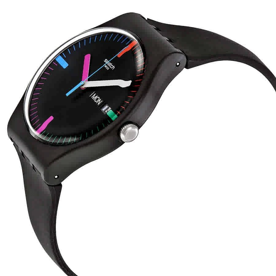 商品Swatch|Swatch The Indexter Black Dial Black Silicone Unisex Watch SUOB719,价格¥443,第2张图片详细描述