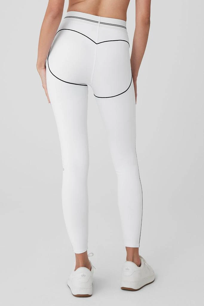 商品Alo|Airbrush High-Waist Heart Throb Legging - White/Black,价格¥885,第2张图片详细描述