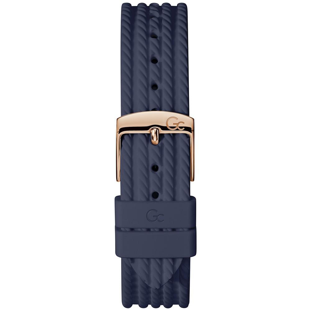 商品GUESS|Women's Swiss Blue Silicone Strap Watch 38mm,价格¥2730,第5张图片详细描述