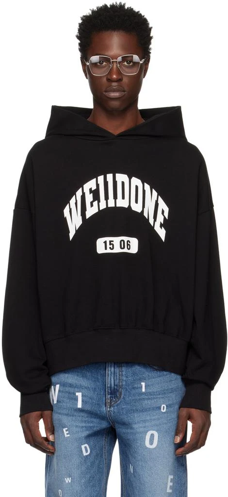 商品We11done|Black Printed Hoodie,价格¥1512,第1张图片