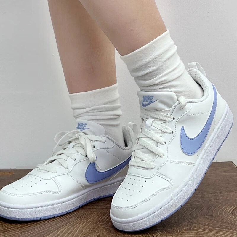 商品[国内直发] NIKE|Court Borough 合成革 舒适百搭 防滑耐磨 低帮 儿童板鞋 蓝白 男女同款,价格¥419,第3张图片详细描述