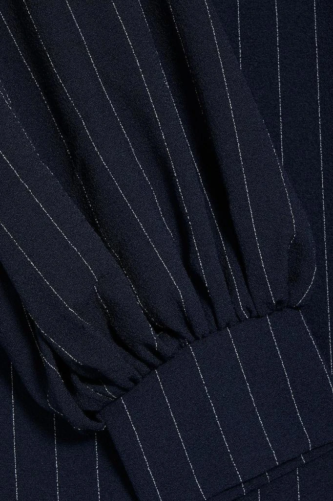 商品Ganni|Gathered striped crepe mini dress,价格¥483,第4张图片详细描述