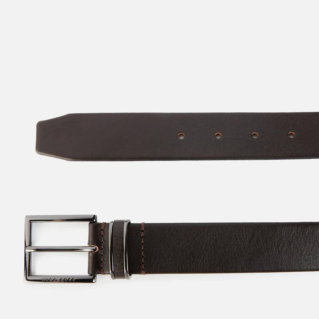 BOSS Men's Canzion Leather Belt - Dark Brown商品第2张图片规格展示