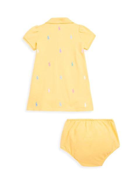 商品Ralph Lauren|Baby Girl's Embroidered Pony Polo Dress,价格¥182,第4张图片详细描述