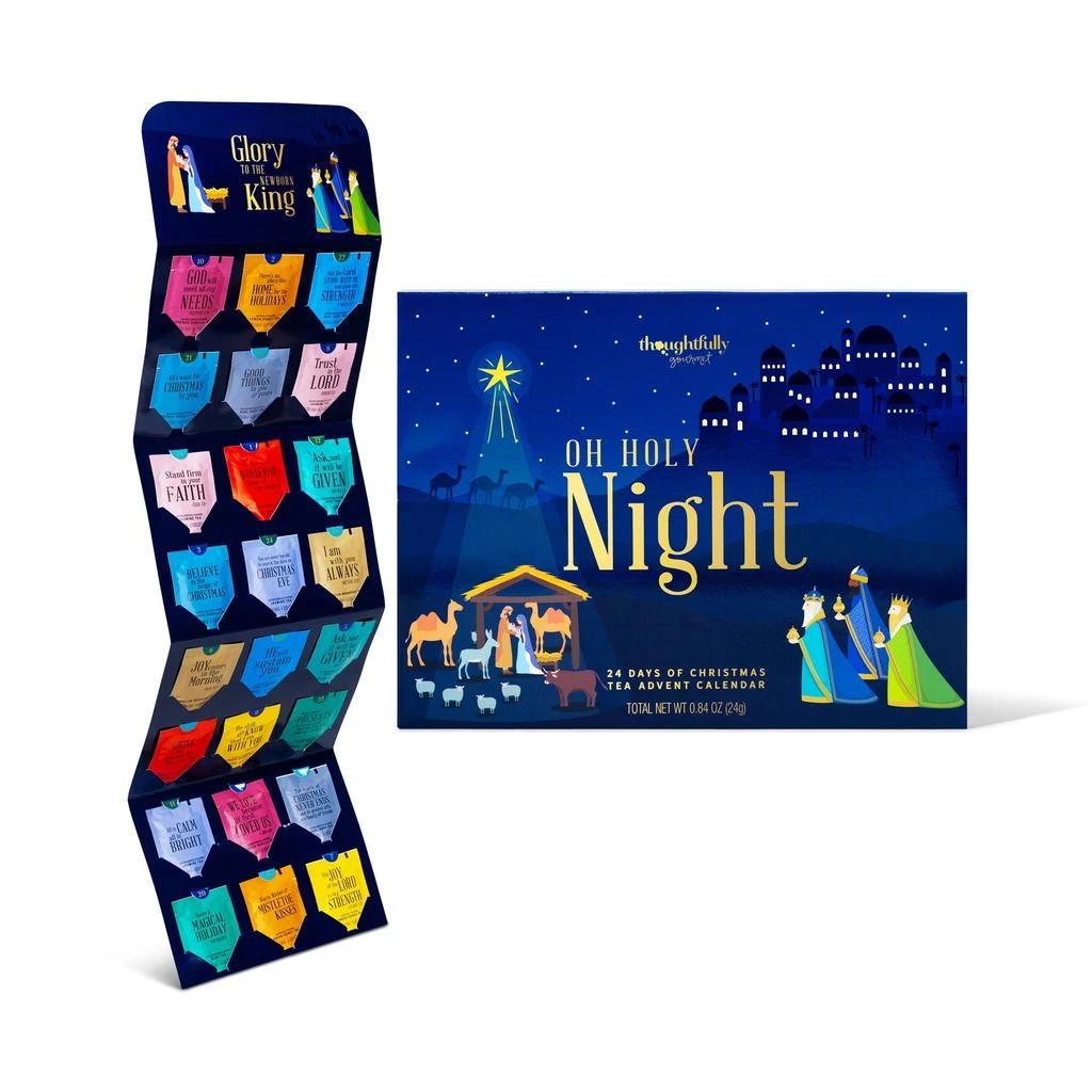 商品Thoughtfully|Gourmet, Oh Holy Night 24 Days of Christmas Advent Calendar Tea Gift Set,价格¥206,第1张图片