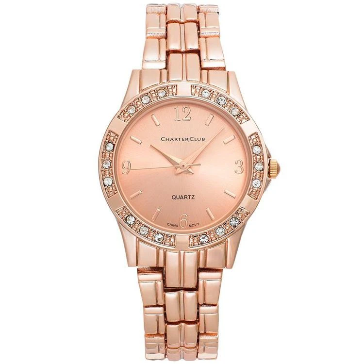 商品Charter Club|Women's Rose Gold-Tone Bracelet Watch 30mm,价格¥150,第1张图片