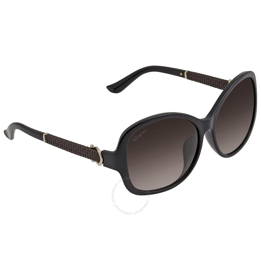 商品Salvatore Ferragamo|灰色渐变圆形女士太阳镜,价格¥487,第3张图片详细描述