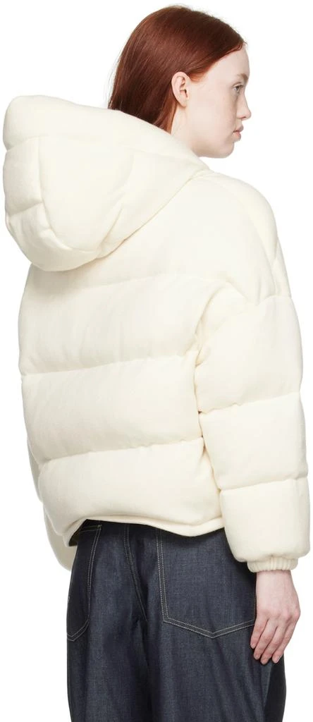 商品Yves Salomon|Off-White Hooded Down Jacket,价格¥4643,第3张图片详细描述