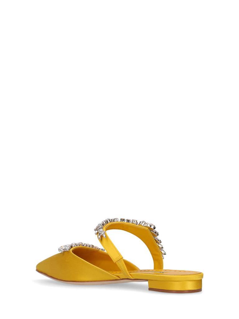 商品Manolo Blahnik|10mm Lurum Satin Flats,价格¥9706,第3张图片详细描述