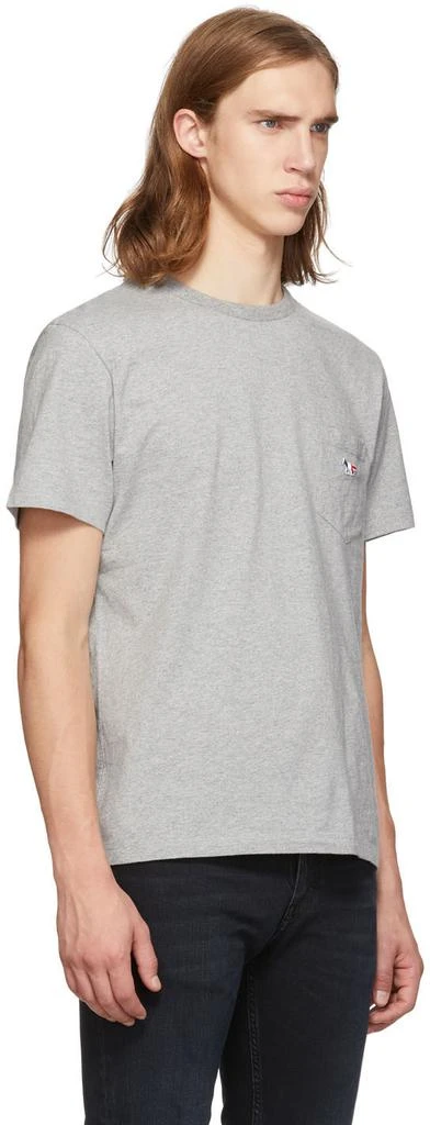 商品Maison Kitsune|Grey Tricolor Fox Pocket T-Shirt,价格¥495,第2张图片详细描述