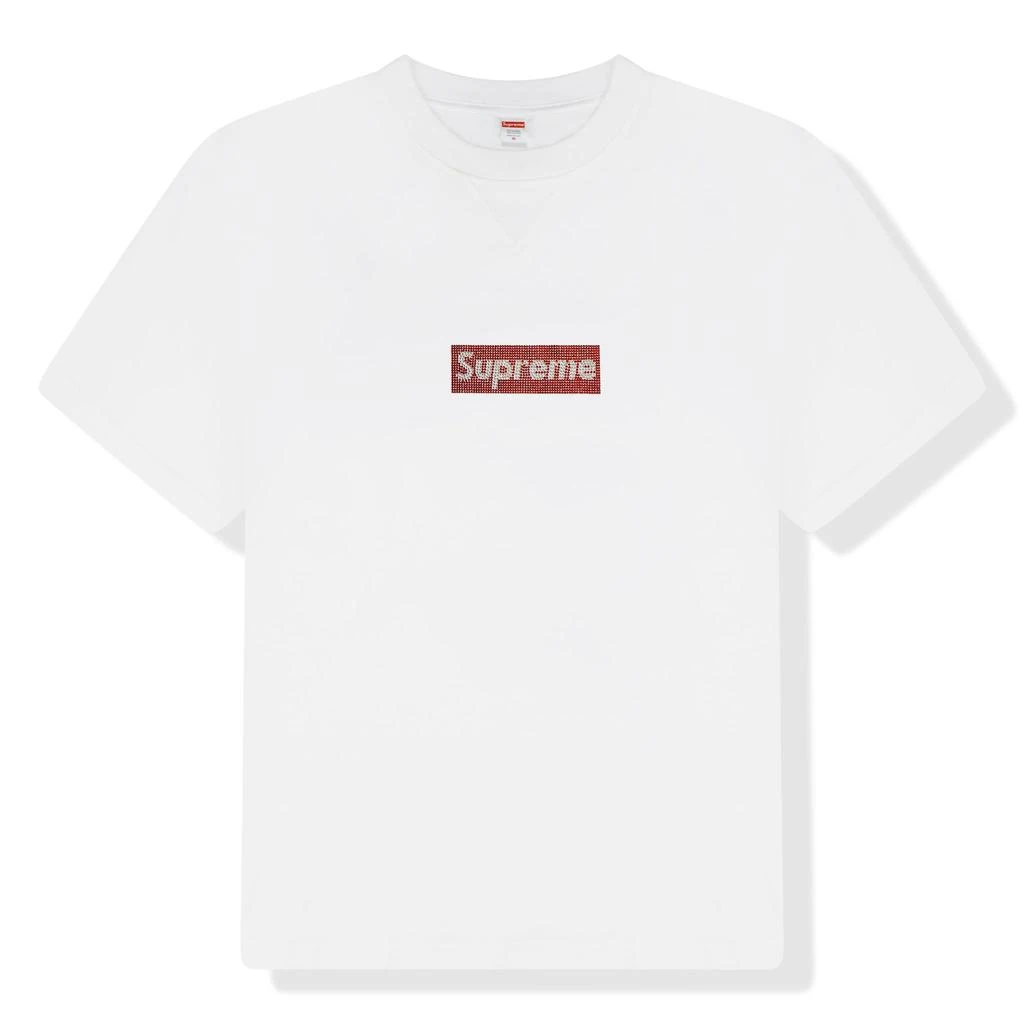 商品Supreme|Supreme Swarovski Box Logo T Shirt White Red,价格¥4345,第1张图片