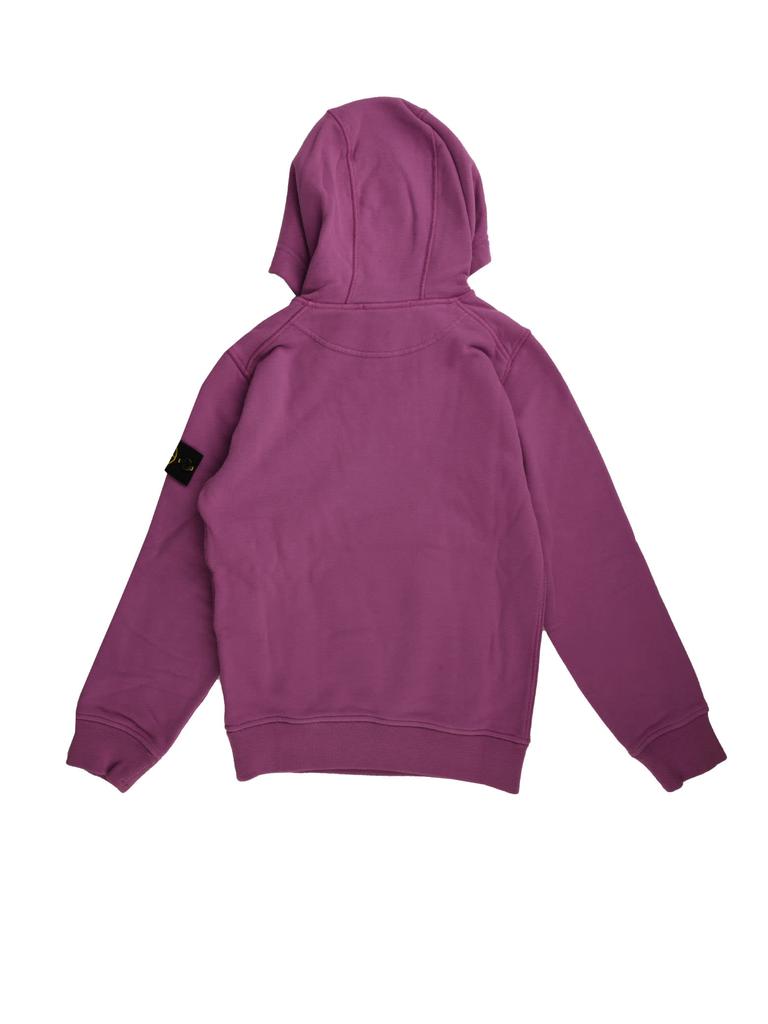 Stone Island Junior Purple Sweatshirt With Hood商品第2张图片规格展示