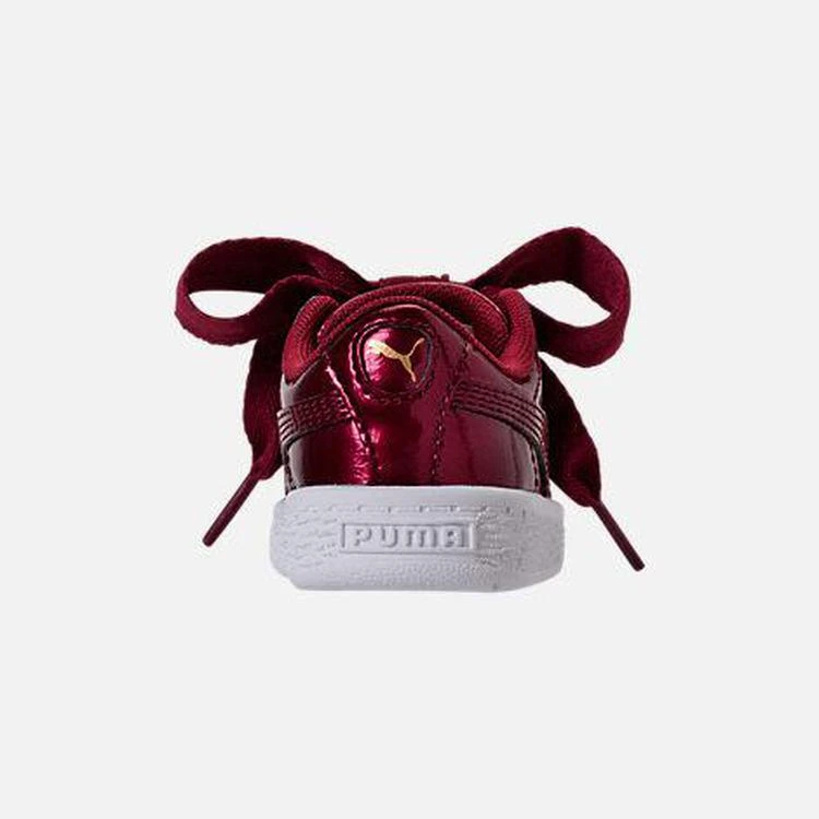 商品Puma|Girls' Toddler Puma Basket Heart Glam Casual Shoes,价格¥223,第5张图片详细描述