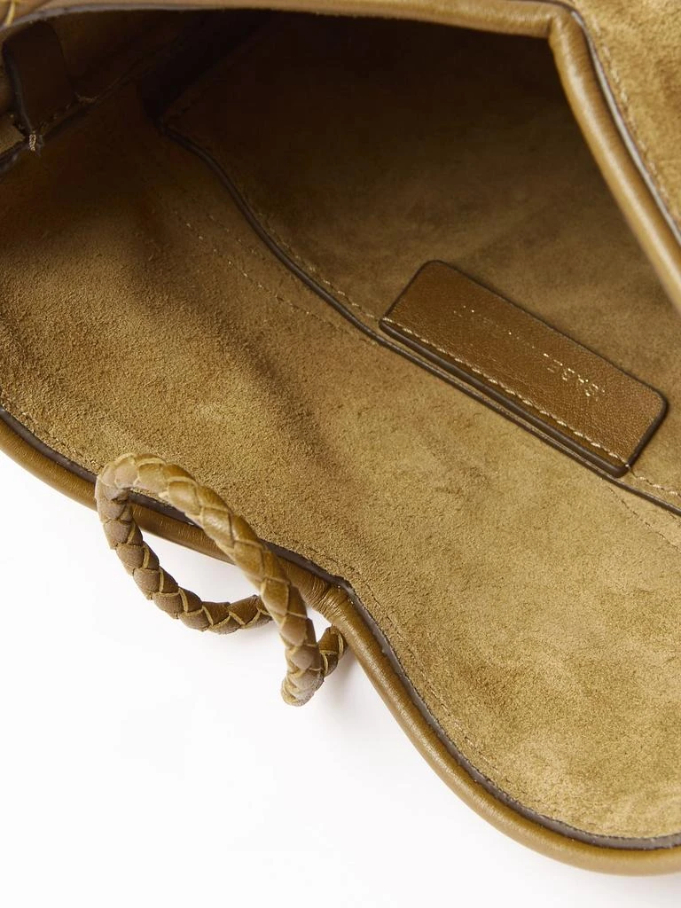Taggy braided leather and suede cross-body bag 商品