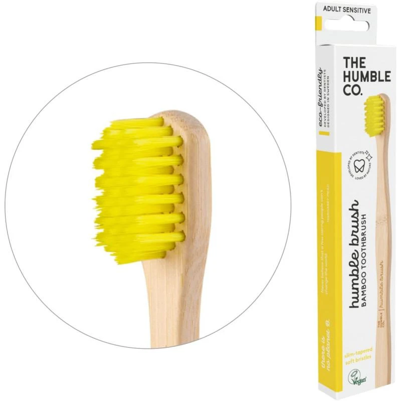 商品The Humble Co|Sensitive bamboo toothbrush in yellow,价格¥46,第1张图片