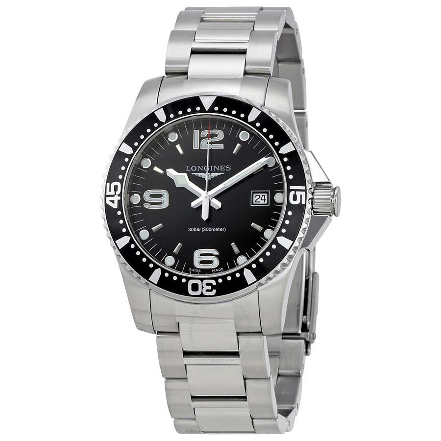 商品[二手商品] Longines|Pre-owned Longines HydroConquest Quartz Black Dial Men's Watch L37404566,价格¥5169,第1张图片