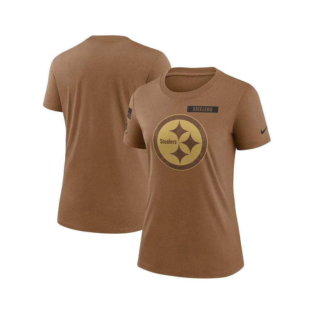 商品NIKE|Women's Brown Pittsburgh Steelers 2023 Salute to Service Legend Performance T-shirt,价格¥339,第1张图片