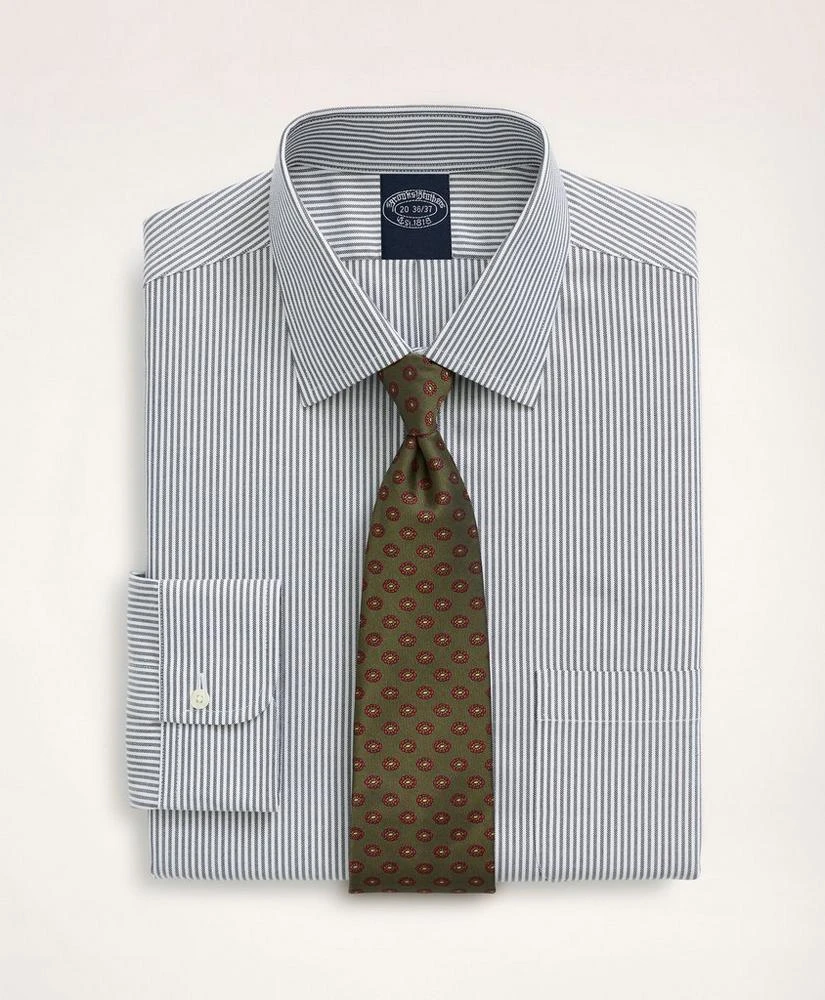 商品Brooks Brothers|Stretch Big & Tall Dress Shirt, Non-Iron Herringbone Ainsley Collar,价格¥1181,第1张图片