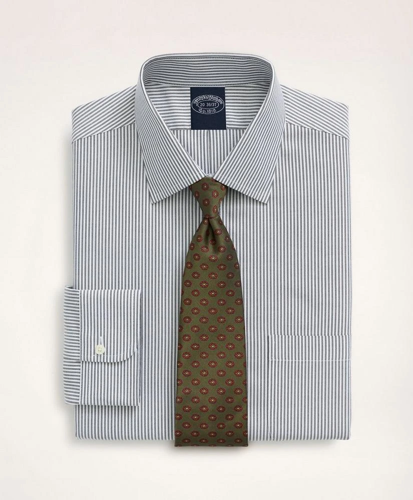 商品Brooks Brothers|Stretch Big & Tall Dress Shirt, Non-Iron Herringbone Ainsley Collar,价格¥1218,第1张图片