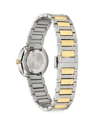 28MM Two Tone Stainless Steel Bracelet Watch商品第3张图片规格展示