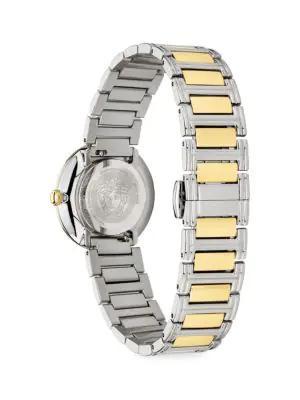 商品Versace|28MM Two Tone Stainless Steel Bracelet Watch,价格¥3669,第5张图片详细描述