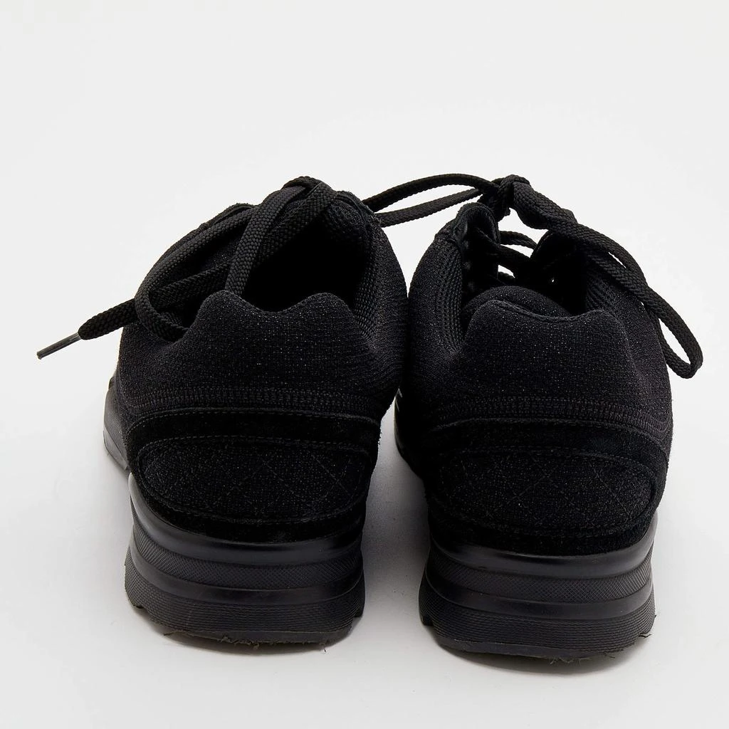 商品[二手商品] Chanel|Chanel Black Suede And Shimmer Fabric CC Low Top Sneakers Size 40.5,价格¥4689,第5张图片详细描述