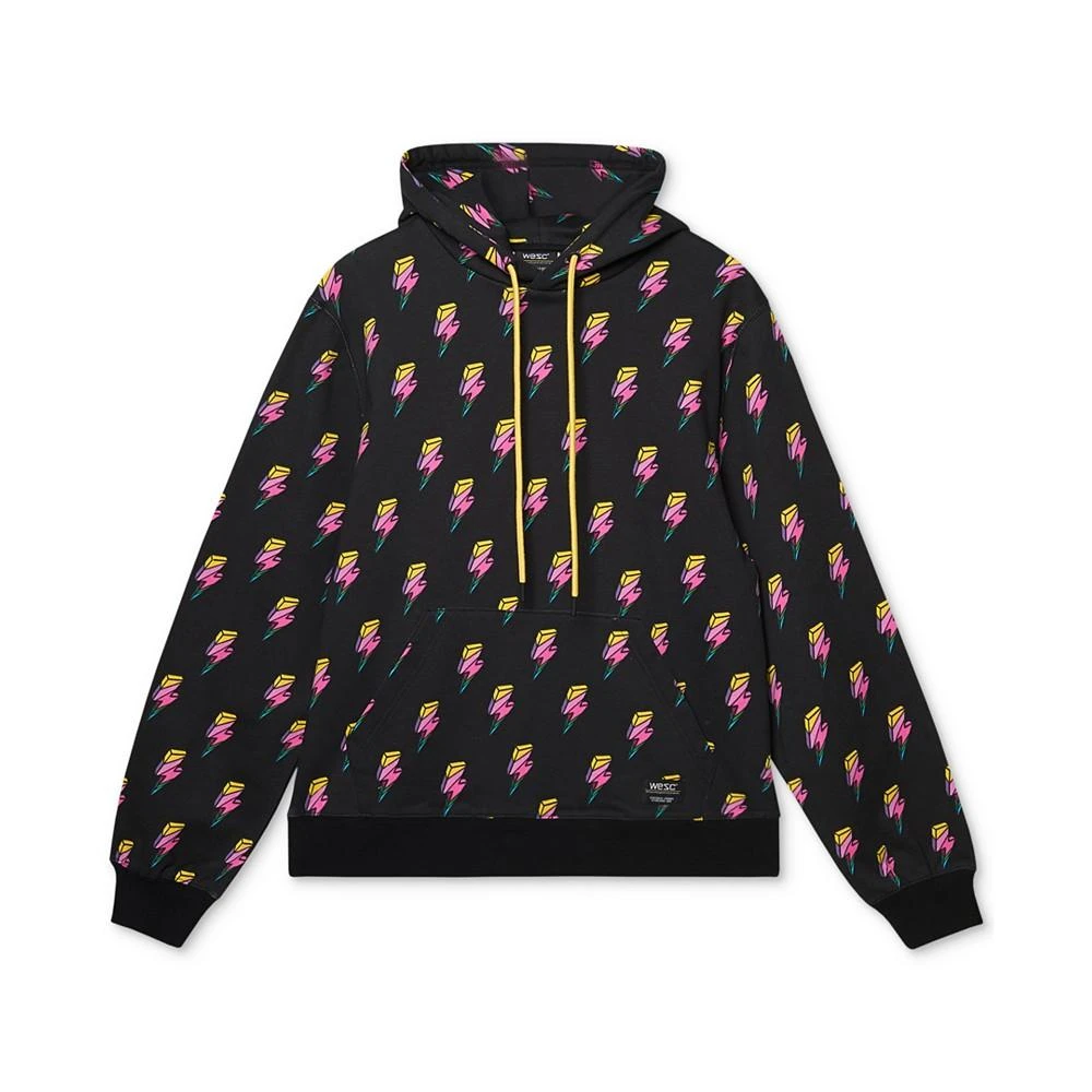 商品WeSC|Men's Mike Flash Regular-Fit Lightning Bolt-Print Fleece Hoodie,价格¥212,第1张图片