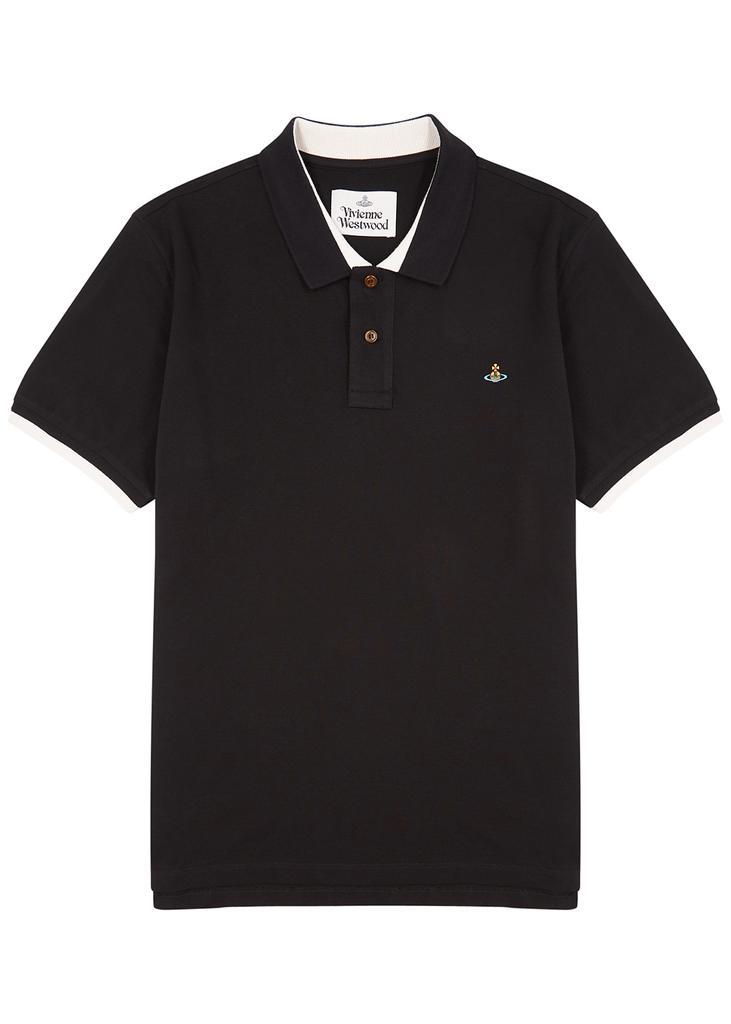 商品Vivienne Westwood|Black piqué cotton polo shirt,价格¥1182,第1张图片